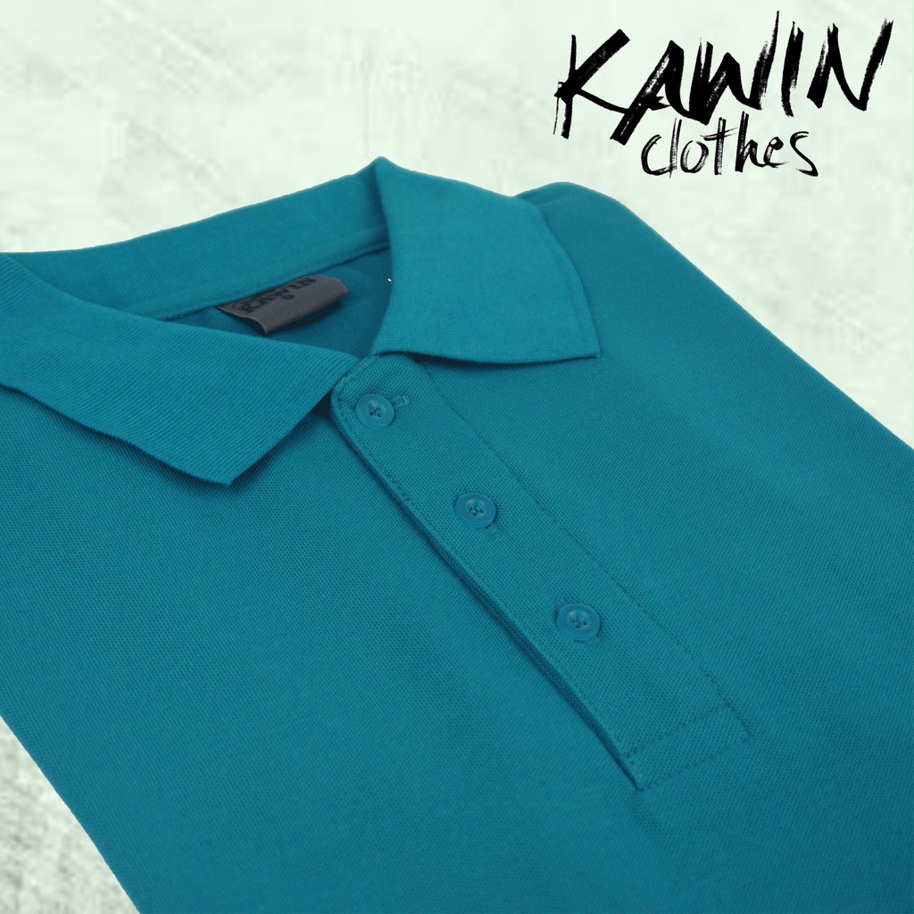 KAWIN เสื้อโปโล ผู้ชาย/ผู้หญิง Ocean Green สีเขียวทะเล ผ้าเนื้อนุ่มใส่สบายมาก
