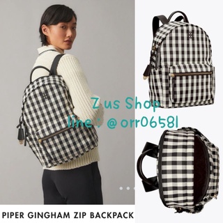 TORY BURCH PIPER GINGHAM BACKPACK.