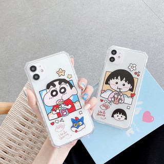 การ์ตูน น่ารัก เครยอนชินจัง จิบิ มารุโกะ เคส Samsung Galaxy s22 plus ultra s10 plus s10 lite + s20 plus ultra s20fe fe s21 fe plus ultra note10 lite note10 plus  note 20 ultra case tpu ซิลิก้าเจล เปลือกนิ่ม