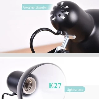 Table lamp - โคมไฟ โคมไฟตั้งโต๊ะ อ่านหนังสือ แบบตั้งพื้นพับเก็บได้ ใช้กับหลอดไฟขั้ว E27 มีให้เลือก3สี