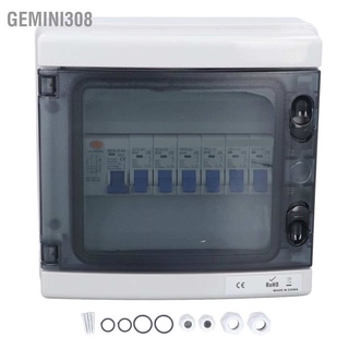 Gemini308 กล่องกระจาย 6 ทาง กันน้ํา 6Mcb + เคสแยก Rcd 230V สําหรับในร่ม กลางแจ้ง