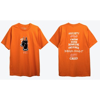 เสื้อยืดผ้าฝ้าย QWT53-2  HOUND ORANGE ส้ม