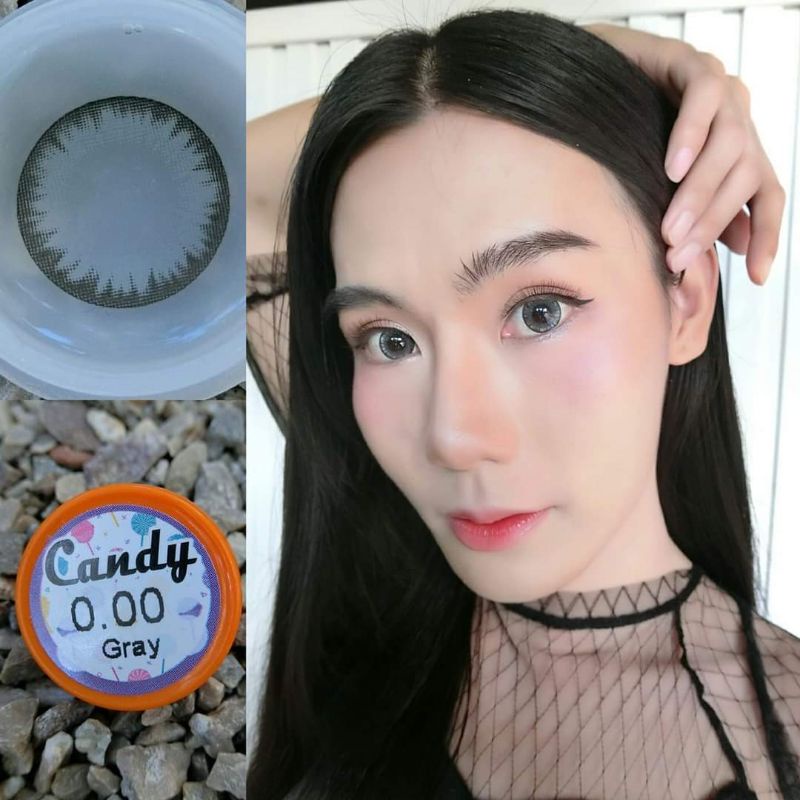 ⚡Montralens⚡Candy Gray💥มนตราเลนส์💥บิ๊กอายตาโต💥คอนแทคเลนส์สายตา💥คอนแทคเลนส์กรองแสง💥แถมฟรีตลับทุกคู่