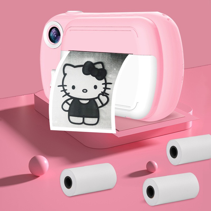 Mini Cute Digital Camera Instant Printing Camera with Print Paper HD ...