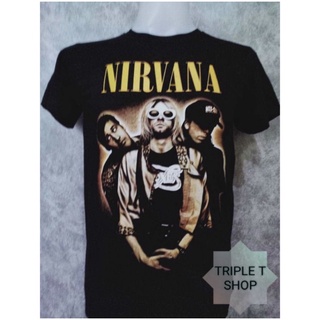 เสื้อยือคอกลม สกรีนลาย NIRVANA