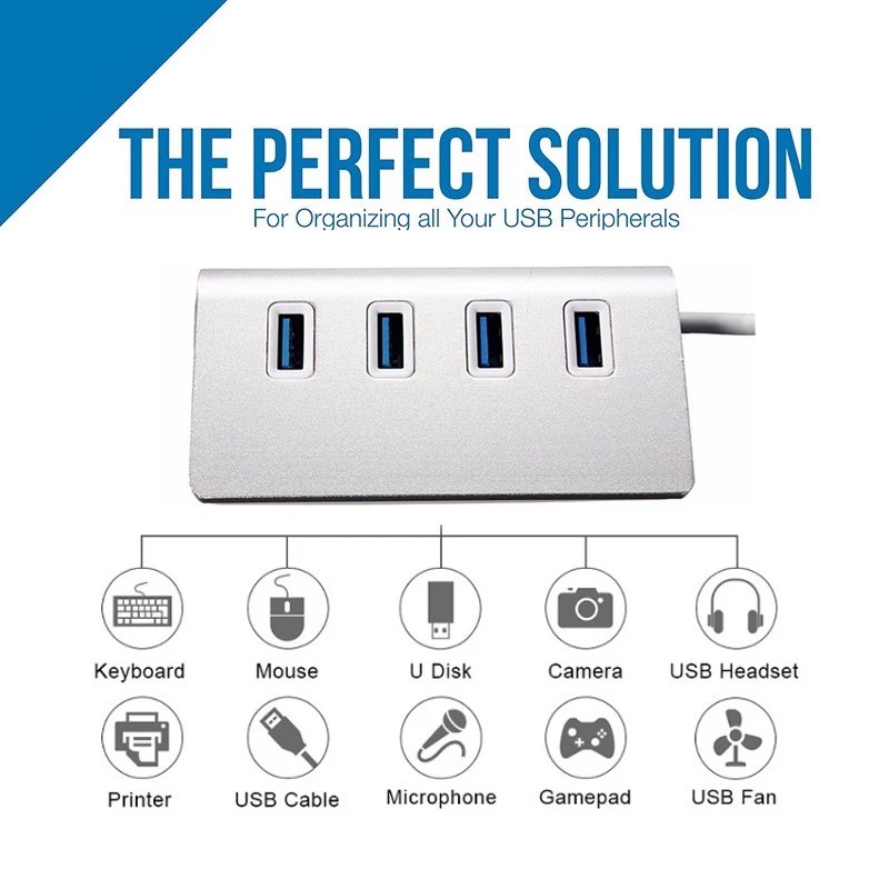 USB HUB 3.0 4/7 พอร์ตพร้อมอะแดปเตอร์สำหรับXiaomi Macbook Pro Airคอมพิวเตอร์แล็ปท็อปอุปกรณ์เสริมAdaptador USB 3 Hab