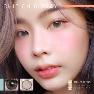 ✨Chic Chic Gray ขนาดมินิ Mini☀️กรองแสง uv จดทะเบียนถูกต้อง 🇰🇷เลนส์สัญชาติเกาหลี🇰🇷