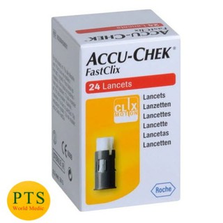 Accu-chek FastClix Lancets เข็มเจาะเลือด 24 ชิ้น (1 กล่อง) exp 02/2024