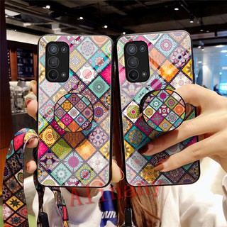 กรณี OPPO A74 4G / 5G เคสมือถือ Tempered Glass Casing OPPO A74 OPPOA74 Back Cover เคสโทรศัพท์