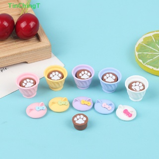 [TinChingT] แก้วกาแฟจิ๋ว 1:12 สําหรับบ้านตุ๊กตา 4 ชิ้น