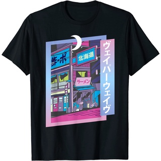 เสื้อยืดอินเทรนด์ผู้ชายอินเทรนด์ผู้หญิงเสื้อยืด พิมพ์ลาย Vaporwave Aesthetic สไตล์ญี่ปุ่นS-3XL