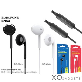 BOROFONE BM54 หูฟัง BM54 Small talk earphones with microphone สายยาว1.2เมตร หูฟังมีสายแจ๊ค3.5 หูฟังเสียงดี หูฟังถูก SMT