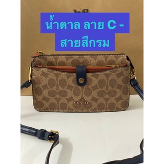 (แท้ 💯%‼) COACH Noa Pop-Up Messenger In Colorblock Signature Bag ((73316//37458//31864))