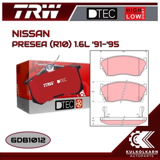 ผ้าเบรคหน้า TRW สำหรับ PRESEA (R10) 1.6L 91-95 (GDB1012)