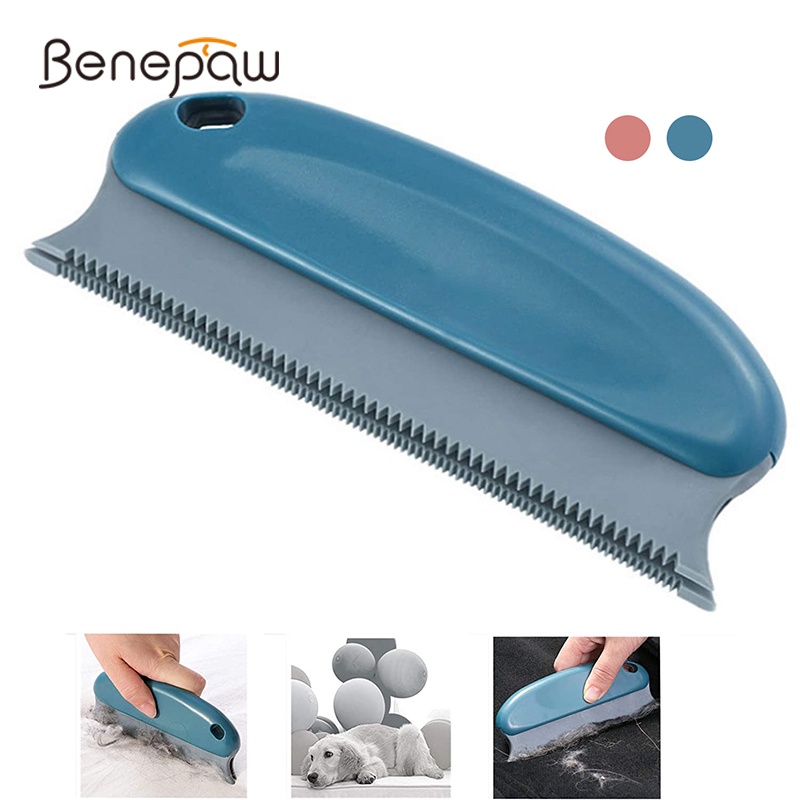Benepaw แปรงกําจัดขนสัตว์เลี้ยง แบบนิ่ม แบบพกพา สําหรับทําความสะอาดพรม โซฟา ภายในรถยนต์ สุนัข แมว