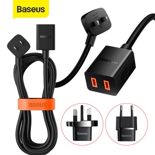 Baseus รางปลั๊กไฟ 1AC ชาร์จเร็ว 1 เมตร 250V อะแดปเตอร์ซ็อกเก็ตขยาย รางปลั๊กไฟ