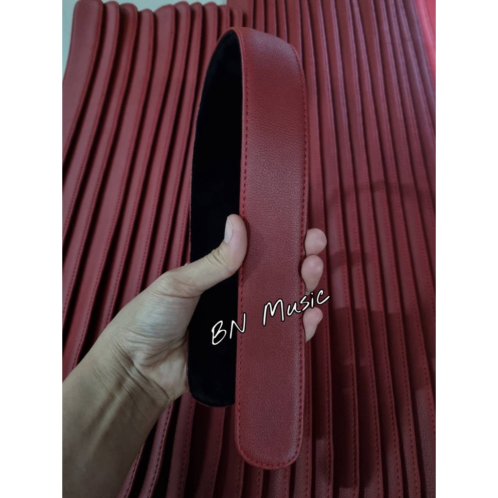 สายหิ้วลำโพง DIY งานคุณภาพหนานุ่ม ปลายโค้งพับเก็บขอบหนังได้มาตรฐาน (เจาะรูพร้อมใช้)