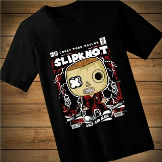 #039 เสื้อยืดลายการ์ตูน SLIPKNOT เสื้อยืดสีดำ เสื้อใส่เล่น เสื้อยืด เสื้อคอกลม ใส่สบาย เสื้อสกรีน เสื้อสั่งทำ เสื้อ