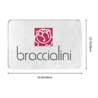 Braccialini โลโก้ห้องน้ํา พรมปูพื้น กันลื่น ห้องน้ํา พรมเช็ดเท้า ดูดซับน้ํา แห้งเร็ว ทางเข้าประตู พรมห้องน้ํา พรมห้องครัว ทางเข้า