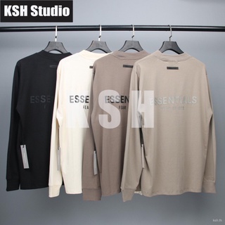 FEAR OF GOD FOG ESSENTIALS New Double Line Back Silicone Long-Sleeved Sweater Drop Shoulder High StreetTT-shirt