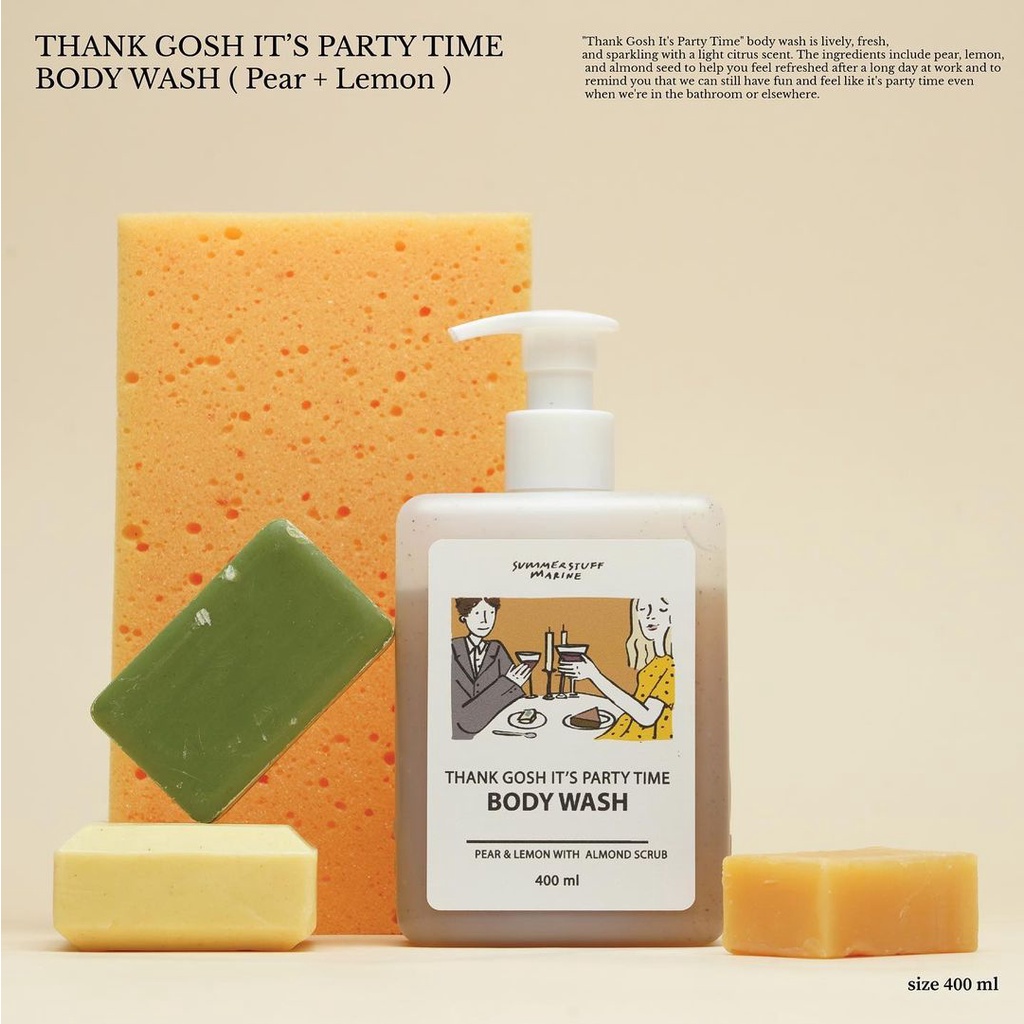 Summerstuff.marine - BODY WASH (SHOWER GEL) กลิ่น IT'S PARTY TIME (400 ml) - เจลอาบน้ำ ครีมอาบน้ำ