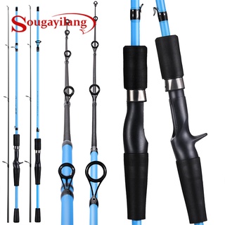 Sougayilang คันเบ็ดตกปลาคาร์บอน 2 ส่วน 1.8 เมตร 6 ฟุต สําหรับตกปลาน้ําจืด
