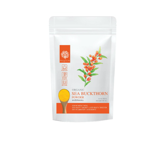 ผงซีบัคธอร์น ผิวชุ่มชื้น ช่วยย่อย Sea Buckthorn Powder ยี่ห้อ Feaga Life ฟีก้าไลฟ์ ปริมาณ 200 กรัม