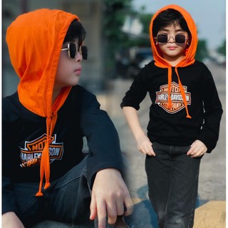 #Harley hoodie  รุ่นใหม่มาแบบฮู้ด ผ้า cotton ใส่สบาย #เสื้อharley #ชุดเด็ก #เสื้อเด็ก