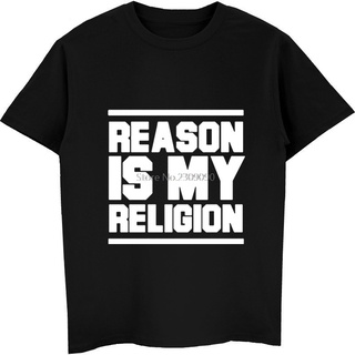 [COD]ใหม่ เสื้อยืดแขนสั้น ผ้าฝ้าย พิมพ์ลาย REASON IS MY RELIGION แฟชั่นฤดูร้อน สําหรับผู้ชายS-5XL