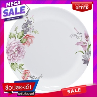 จาน OPAL GLASS ตื้น 10.5" KECH ROSE อุปกรณ์ใส่อาหาร OPAL GLASS FLAT PLATE 10.5" KECH ROSE