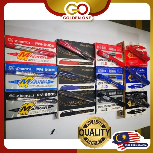 CHANGLI ปากกามาร์กเกอร์ถาวร (PM-9916)/Name Pen (PM-9917)/CD Twin Marker(PM-9905)/DOUBLE HEAD MARKER 