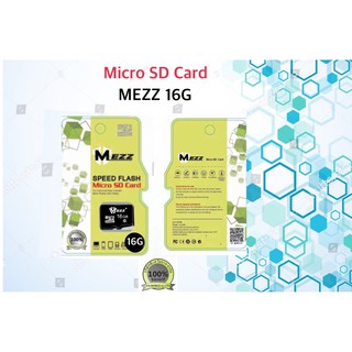 MEZZ เมมโมรี่การ์ด Micro SDHC 16 GB Class 10 ของแท้ 100%