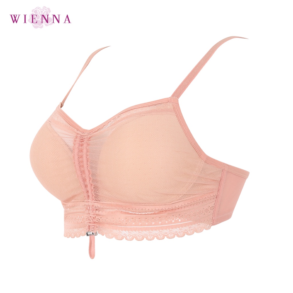 Wienna DB26306 ชุดชั้นใน เวียนนา Chic&Samrt เสื้อชั้นใน ไร้โครง สีน้ำตาลอ่อน สีโอรสอมส้ม Rose Lily