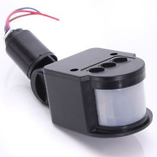PIR Infrared Motion Sensor LED Light 6 -10 M Color: Black/Gray