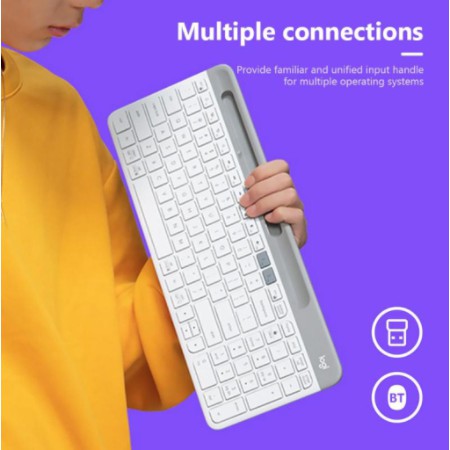 Logitech New (แป้นพิมพ์ไม่มีภาษาไทย) K580 Slim Multi-Device Wireless Keyboard for computers, phones or tablets (Eng Keyc
