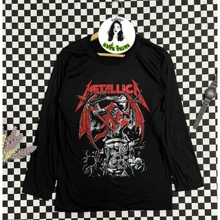 เสื้อยืดแฟชั่นวินเทจ METALLICA แขนยาวสุดฮิต