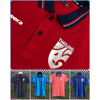 เสื้อโปโล Eureka เเถมฟรีเฟกโลโก้ทีมชาติไทย  ใส่ได้ทั้งชายเเละหญิง