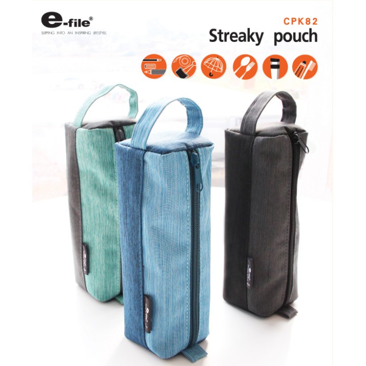 กระเป๋าดินสอ สติ๊กกี้ กระเป๋าผ้าคอตตอน อี-ไฟล์ รหัส CPK82 แบนด์แท้จาก อีไฟล์