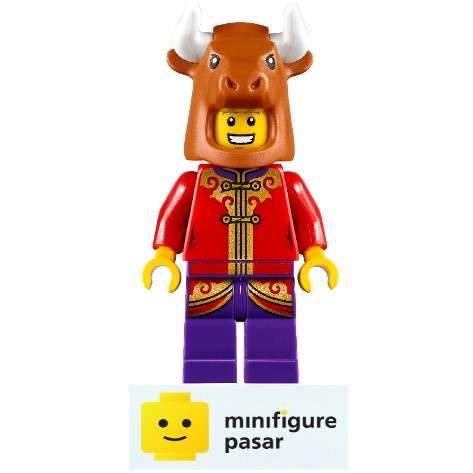 🌞hol224 Lego 80106: Story of Nian - Year of the Ox Guy Minifigure - New