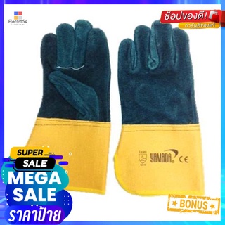 ถุงมือหนังทนความร้อน YAMADA สีเขียว/เหลืองHEAT-RESISTANT LEATHER GLOVES YAMADA GREEN/YELLOW