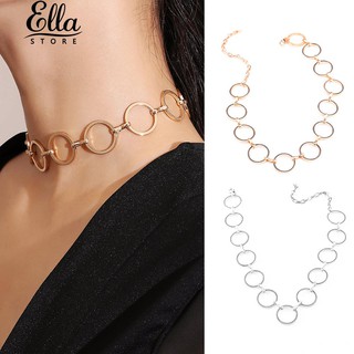 👍 Ellastore Evening Party Multiple Circle Choker Women Simple Geometric Necklace Jewelry