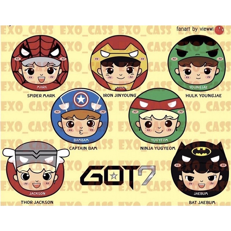 GOT7 Pillow หมอนอิงซุปเปอร์กัซ GOT7 (พร้อมส่ง จินยอง / ยองแจ)