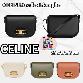 CELINE/ชุด Arc de Triomphe/โลโก้โลโก้/Cowhide messenger/กระเป๋าสะพาย/สตรี