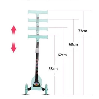 สกู๊ตเตอร์เด็ก ล้อไฟ LED 3 ล้อ พับเก็บได้ ปรับระดับความสูงได้ เล่นสนุกปลอดภัยสำหรับเด็ก
