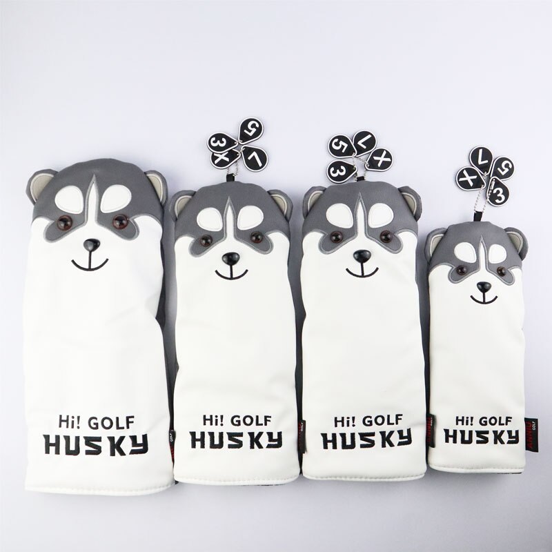 Golf Club 1 3 5 Wood Headcovers Husky Driver Fairway Woods cover PU