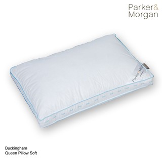 Parker&amp;Morgan : หมอนไมโครไฟเบอร์ บั๊กกิ้งแฮม SOFT นุ่มเบา ขนาดควีน 19"x29" : Buckingham Queen Pillow (SOFT) 1,400 g.