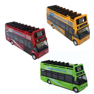 BKLโมเดล โมเดลรถ รถเหล็ก Diecast Model โมเดลรถบัส2 ชั้น 1/146  คละสี 8969-26