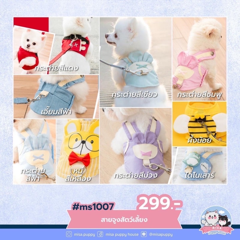 ส่งฟรี! สายจูงสุนัขน่ารักๆ มีให้เลือกหลายแบบ ms1007
