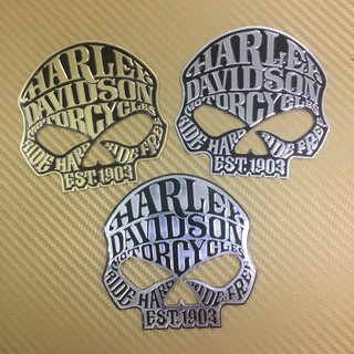 โลโก้ Harley Davidson มีสามสี ขนาด* 9 x 9 cm งานอลูมิเนียมบาง