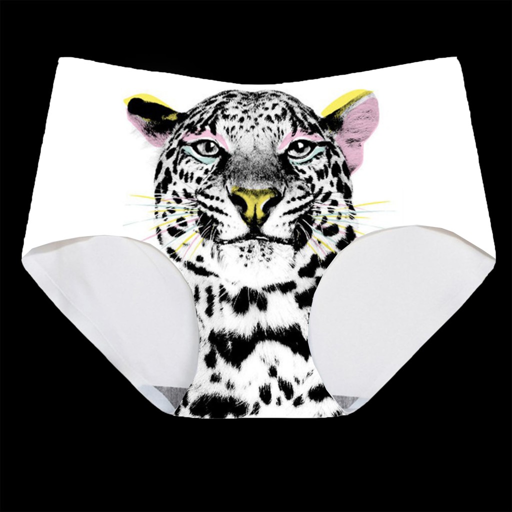 AN150 กางเกงในพิมพ์ลาย การ์ตูน tiger art เสือ น่ารัก กางเกงใน 3D กางเกงชั้นในผู้หญิง สีขาว กางเกงในไ